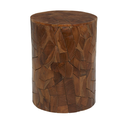 Union Rustic Huzayfah Solid Wood Drum End Table & Reviews Wayfair